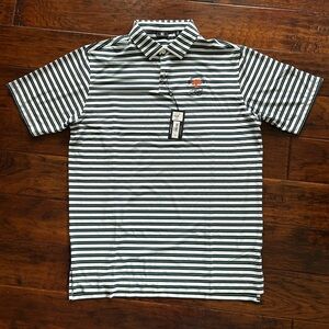 FootJoy Navy and White Striped Polo Shirt